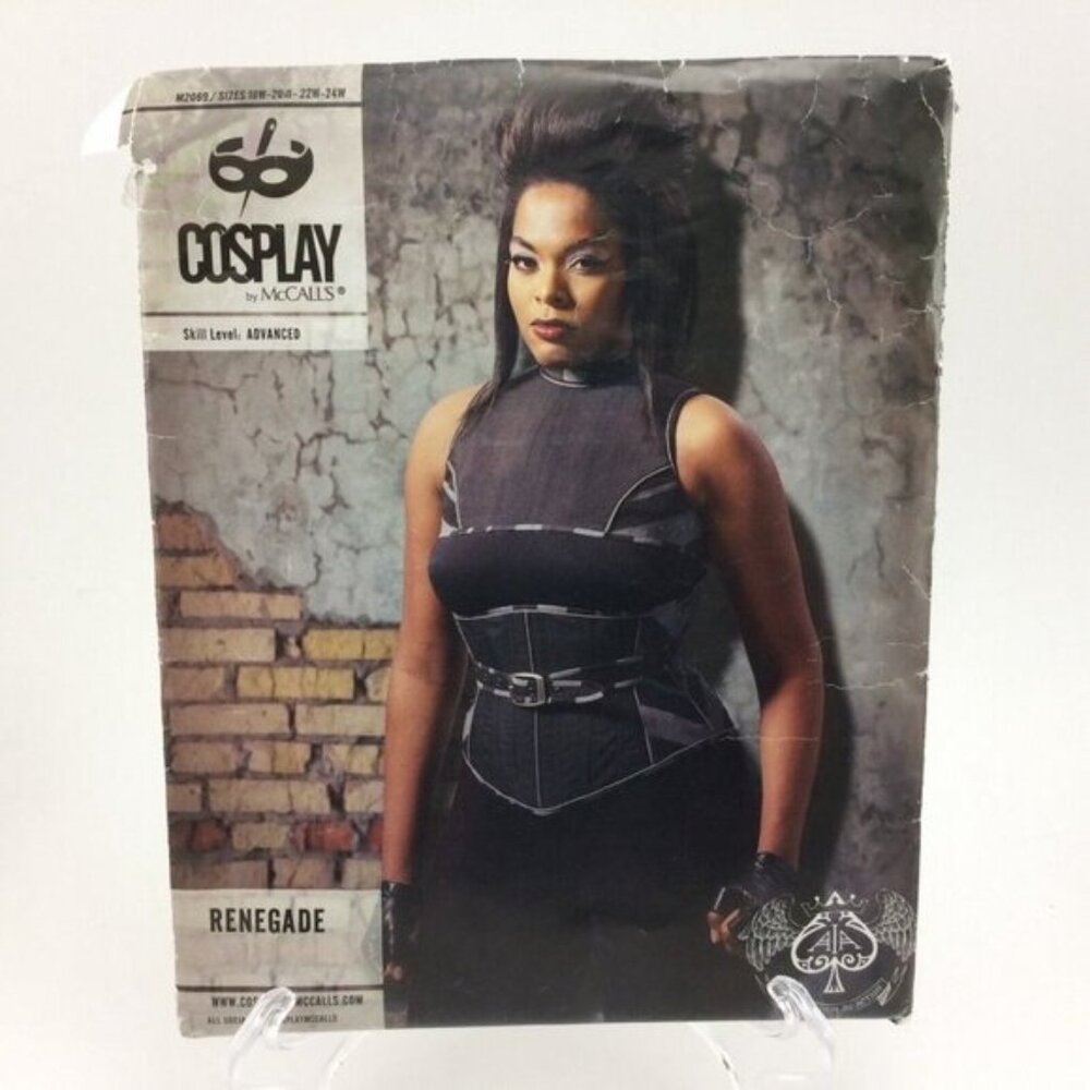 Mccalls 2069 Renegade Cosplay Pattern Plus Size Corset Laced Halter Sz 18W-24W